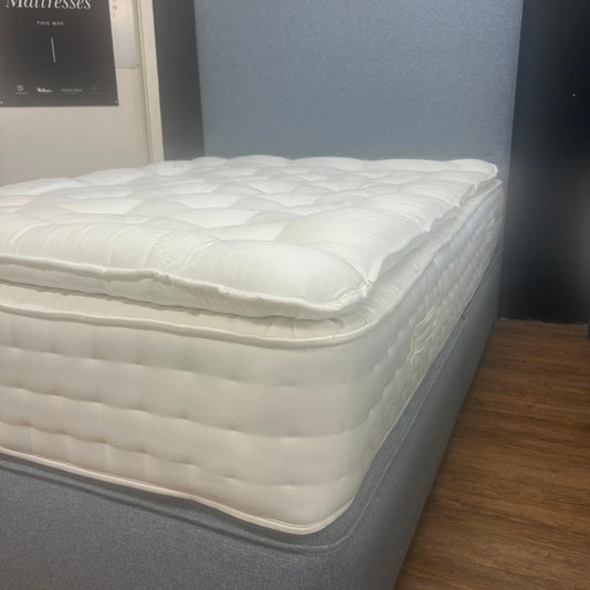 Ex-Display Relyon Luxury Silk 2850 Double divan set with floor standing headboard