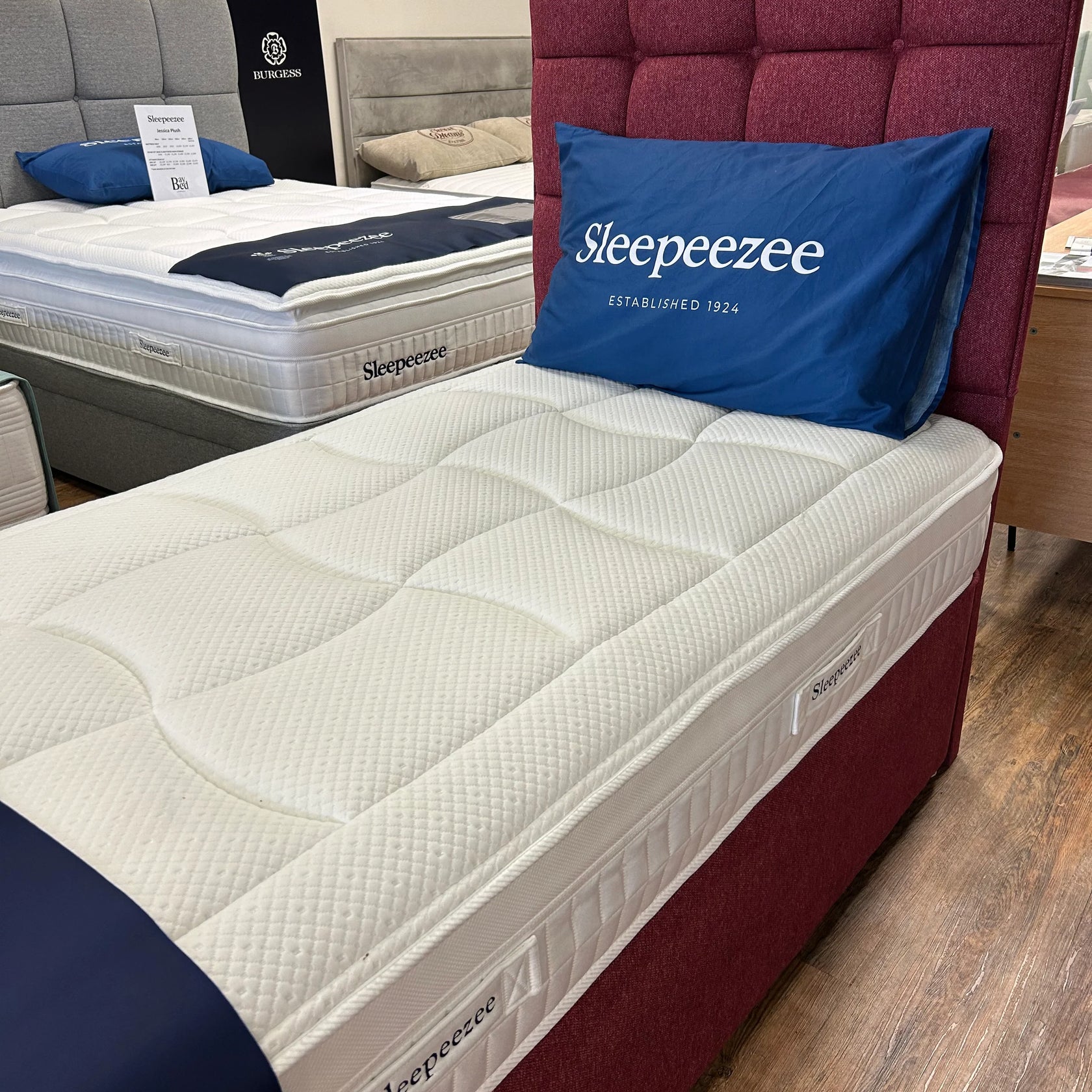 Ex-Display Sleepeezee Single Jessica Support Divan Set and Jasmine Headboard