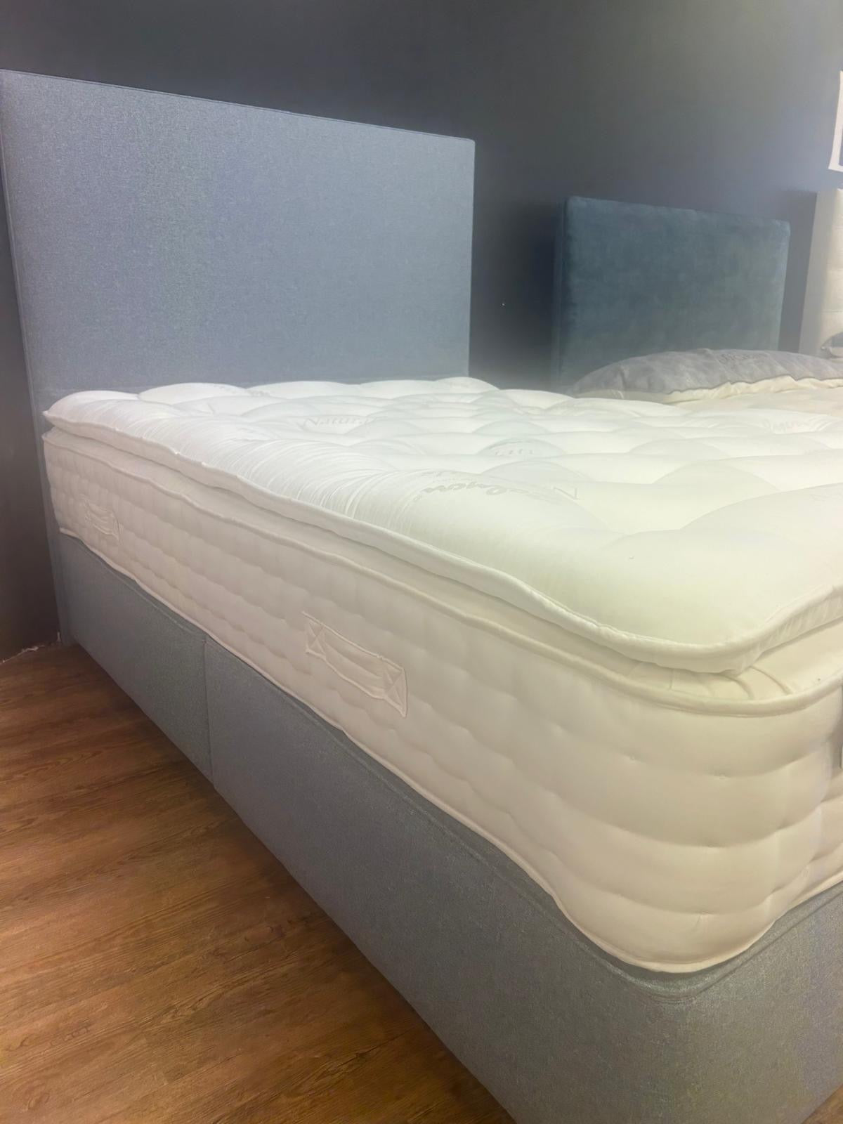 Ex-Display Relyon Luxury Silk 2850 Double divan set with floor standing headboard