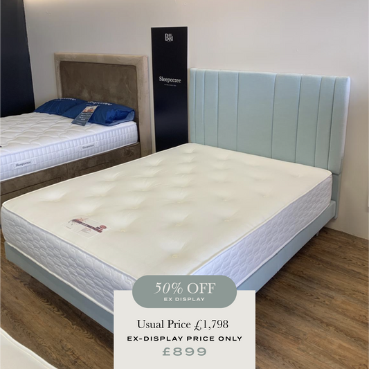 Ex display Harrison Spinks slim base with floating headboard and Sweet Dreams mattress