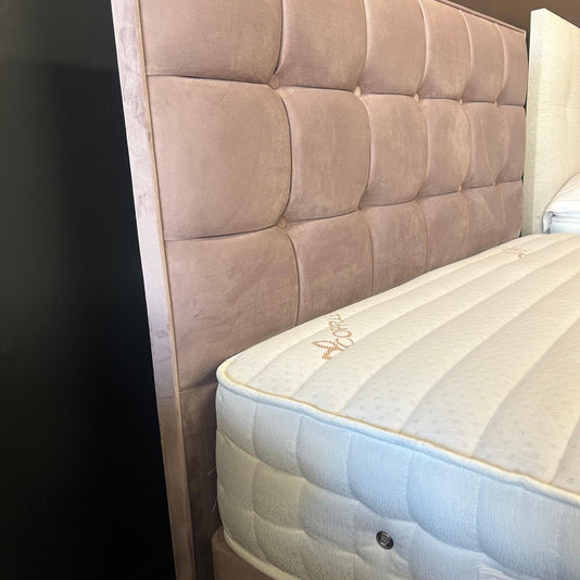 Ex-Display Sweet Dreams Krystal Copper Double Divan Set with Floor Standing Headboard and 2+2 Drawers