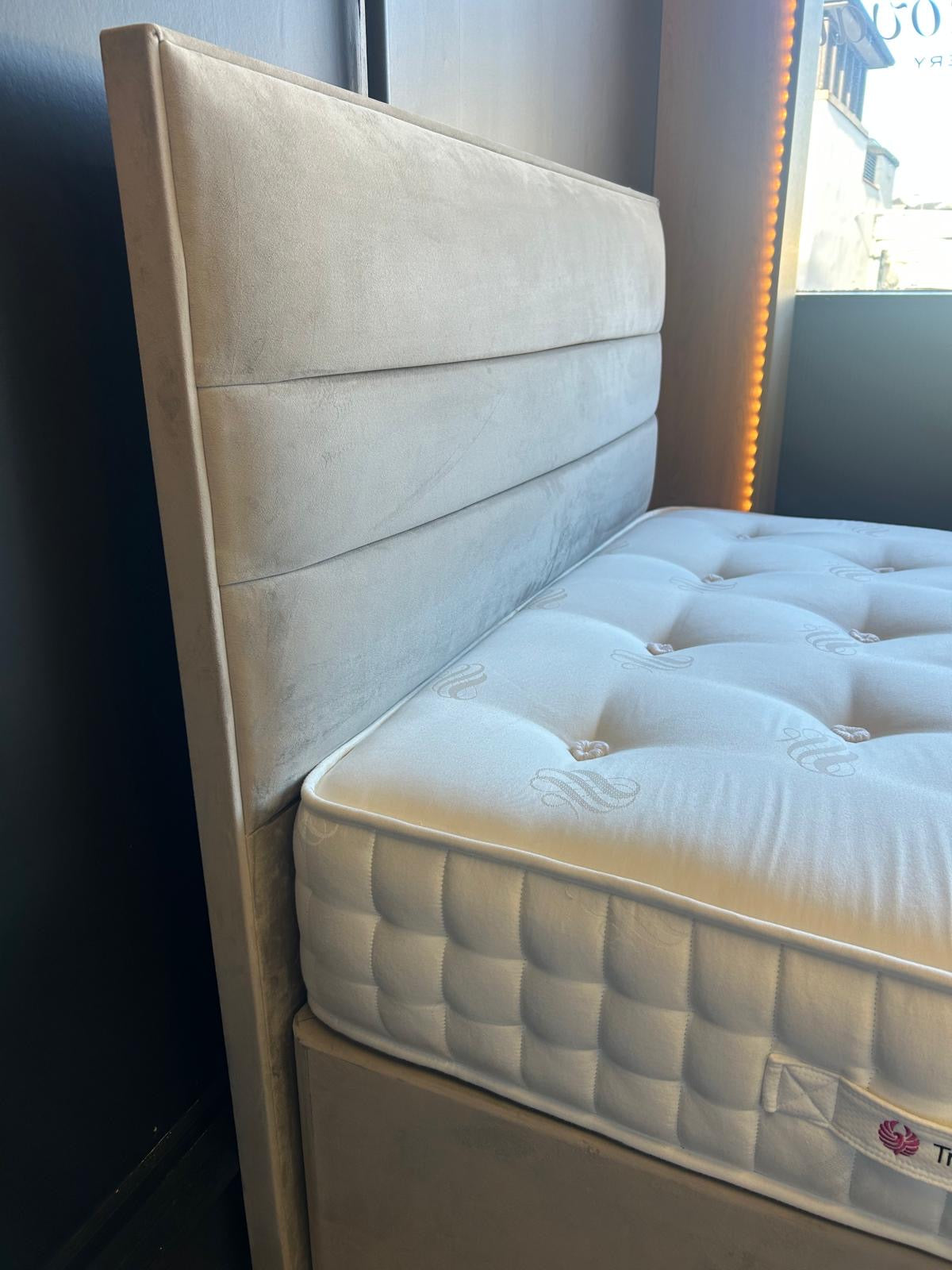 Ex-Display Sweet Dreams Copland Double Divan Set with Floor Standing Headboard