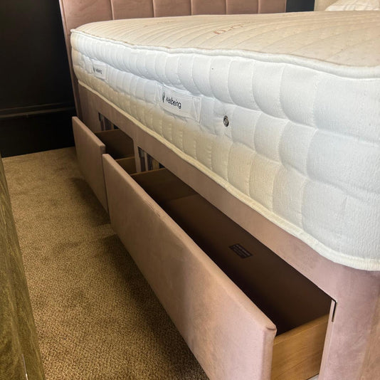 Ex-Display Sweet Dreams Krystal Copper Double Divan Set with Floor Standing Headboard and 2+2 Drawers