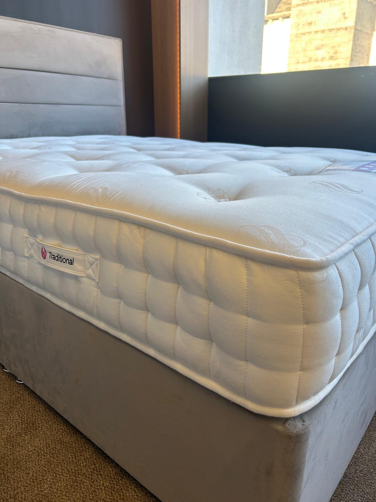 Ex-Display Sweet Dreams Copland Double Divan Set with Floor Standing Headboard