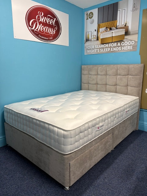 Ex-Display Double Sweet Dreams Copland Divan Set With 2 Drawers and Floor Standing Headboard