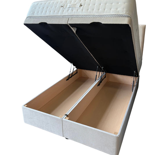 Complete Ottoman Set, Hybrid Mattress, Divan Base and Design Headboard
