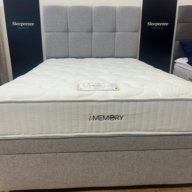 Ex-Display Sleepeezee Double iMemory800 Side Lift Ottoman Divan Set With Floor Standing Headboard