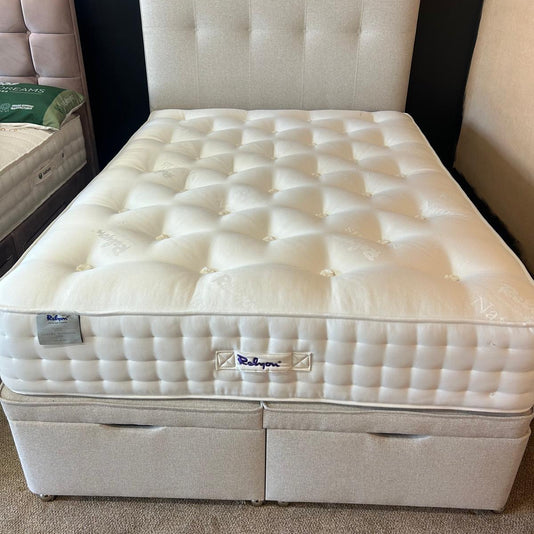 Ex-Display Relyon Luxury Pashmina 2350 Double End Lift Ottoman Divan Set and Headboard