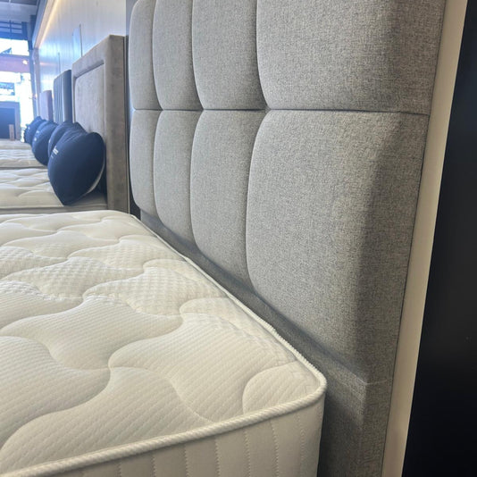 Ex-Display Sleepeezee Double iMemory800 Side Lift Ottoman Divan Set With Floor Standing Headboard